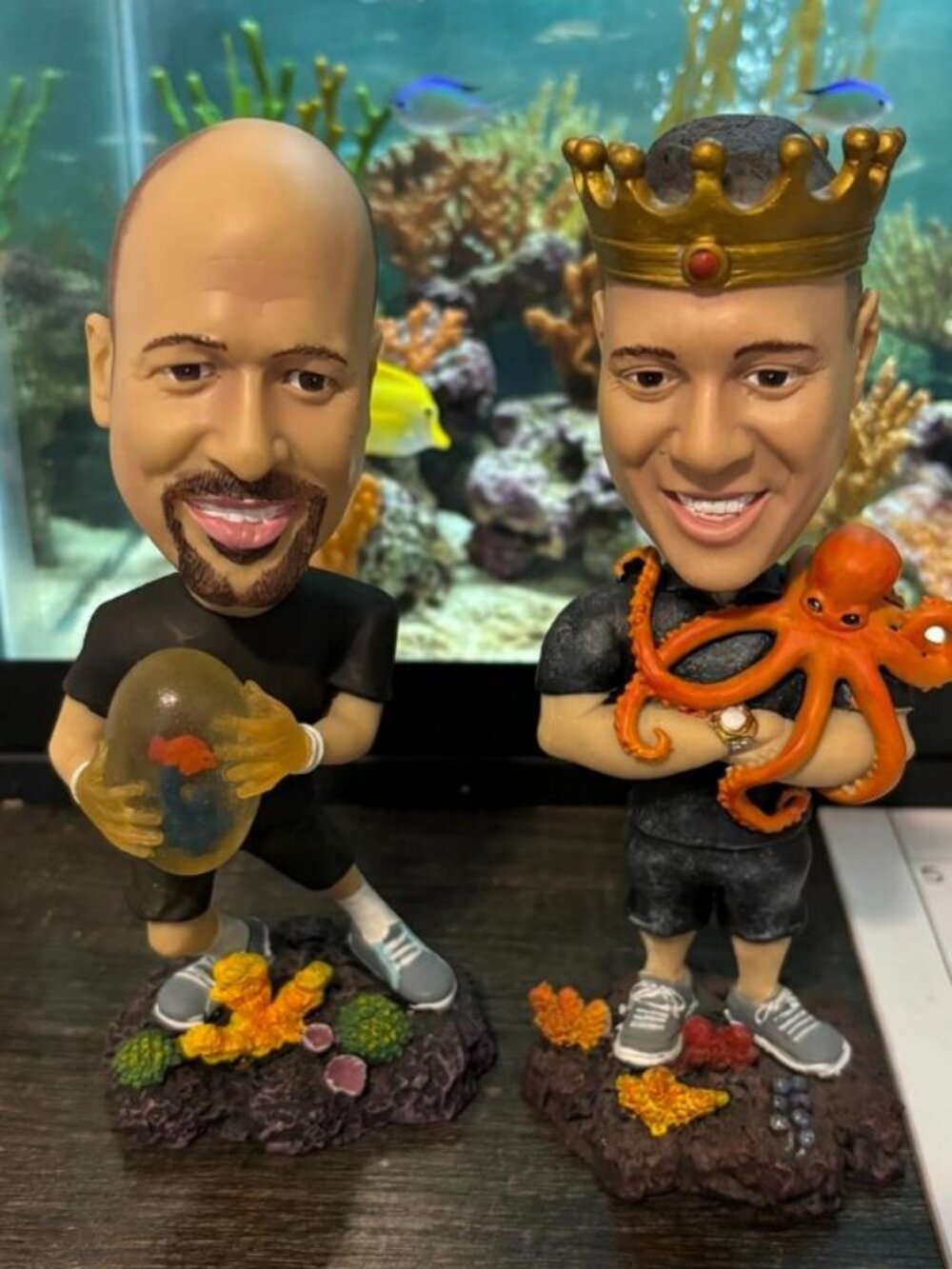 Tanked Show Wayde King and Brett Raymer Bobble Heads Rare Collectible Set Number
